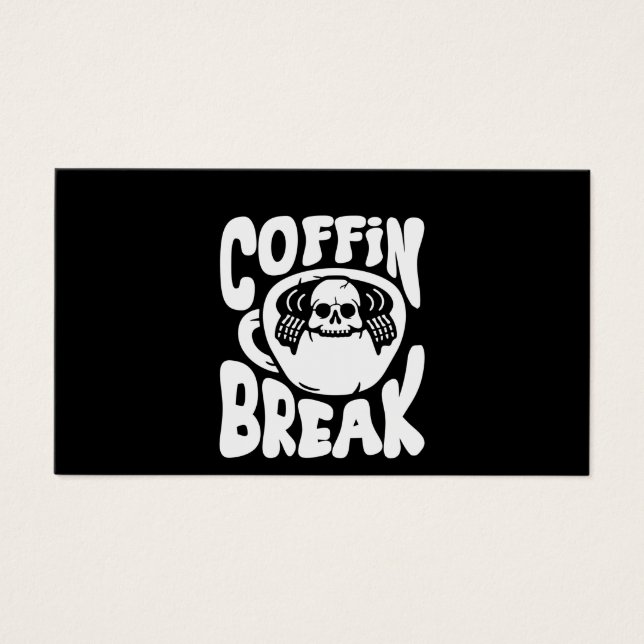 Cartes De Visite Coffee Art Coffin Break (Devant)