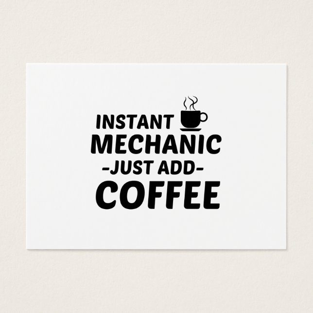 CARTES DE VISITE COFFEE MECANIQUE INSTANTANEE JUSTE ADD (Devant)