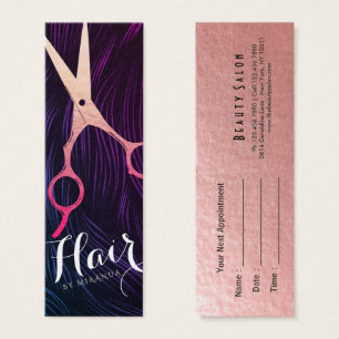 Cartes De Visite Coiffeur Styliste Coiffeur Beauté Rose Ciseaux Or