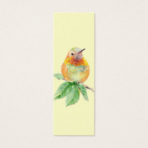 Cartes De Visite Colibri roux, Oiseau, Nature, Signet de jardin