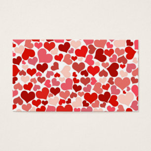 Cartes De Visite Collage des coeurs