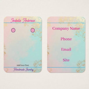 Cartes De Visite Collection Luxe Moderne Rose Pâle Menthe Douce Or