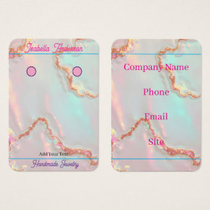 Cartes De Visite Collection Luxe Moderne Rose Pâle Menthe Douce Or