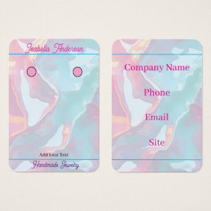 Cartes De Visite Collection Luxe Rose Pâle Menthe Douce Or Moderne