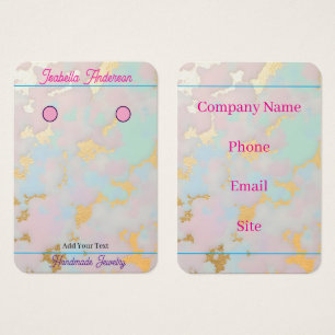 Cartes De Visite Collection Luxe Rose Pâle Menthe Or