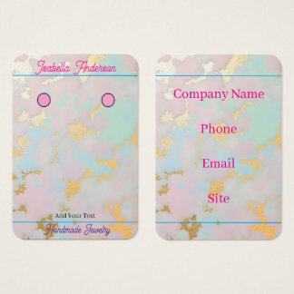 Cartes De Visite Collection Luxe Rose Pâle Menthe Or