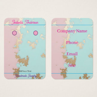 Cartes De Visite Collection Luxe Rose Pâle Menthe Or Populaire