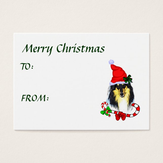 Cartes De Visite Collie Christmas Gifts (Devant)
