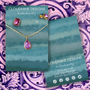 Cartes De Visite Collier à oreille turquoise Bijoux Display Card Ic