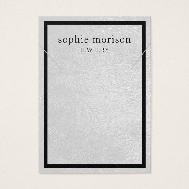 Cartes De Visite Collier Bijoux Display Card ・ Cuir Chic (Devant)