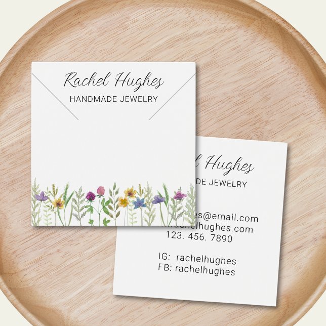 Cartes De Visite Collier Bijoux Floral Display Card (Créateur téléchargé)