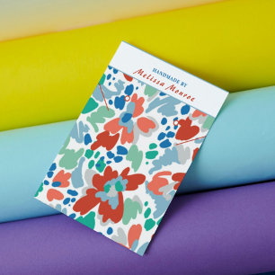 Cartes De Visite Collier de fleurs d'aquarelle portant bijoux