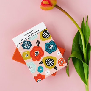 Cartes De Visite Collier Fleurs Abstraites Porte-bijoux