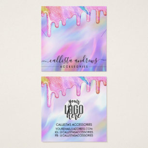 Cartes De Visite Collier Logo Unicorn Holographic Parties scintilla