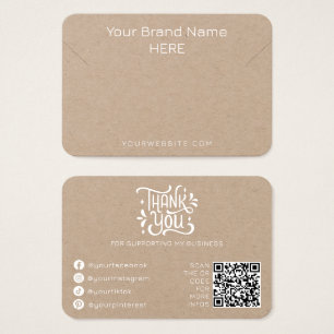 Cartes De Visite Collier moderne noir blanc Affichage Bijoux simple