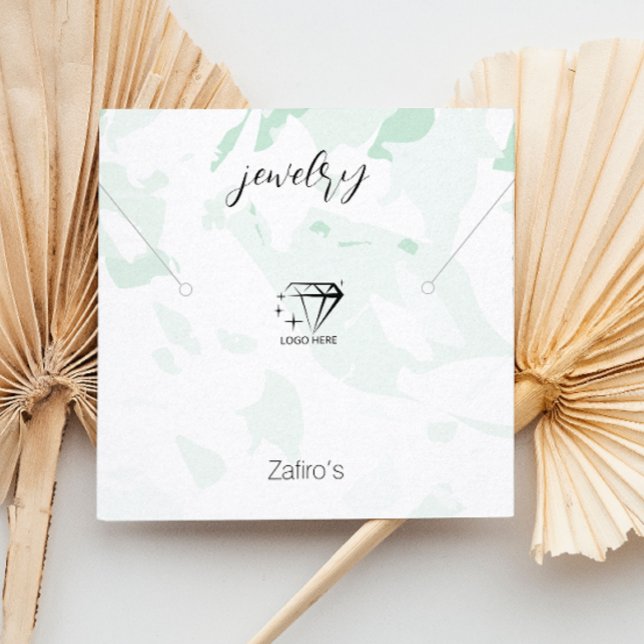 Cartes De Visite Collier Terrazzo rustique frais Porte-oreilles (Fresh Rustic Terrazzo Necklace Earring Holder)