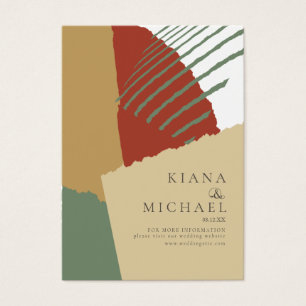 Cartes De Visite Color Block Wedding Website Autumn ID740