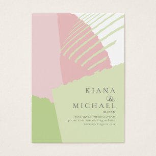 Cartes De Visite Color Block Wedding Website Spring ID740
