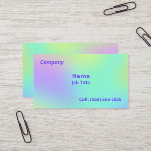 Cartes de visite colorés à dégradé doux