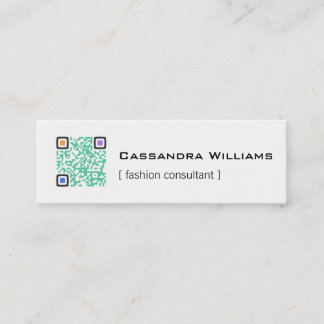 Cartes de visite colorés de CODE de QR mini