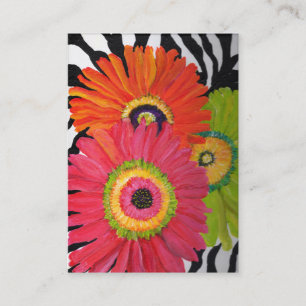 Cartes de visite colorés de marguerite de Gerbera