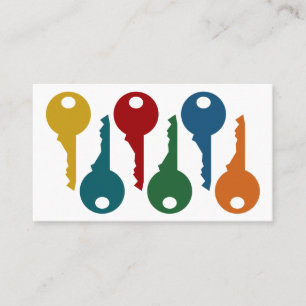 Cartes de visite colorés de serrurier
