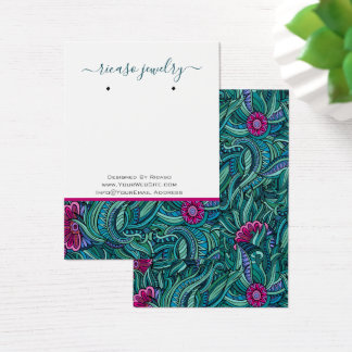 Cartes De Visite Colorful Paisley Motif moderne Elevant Arrière - p