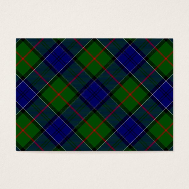 Cartes De Visite Colquhoun tartan bleu vert plaid (Devant)
