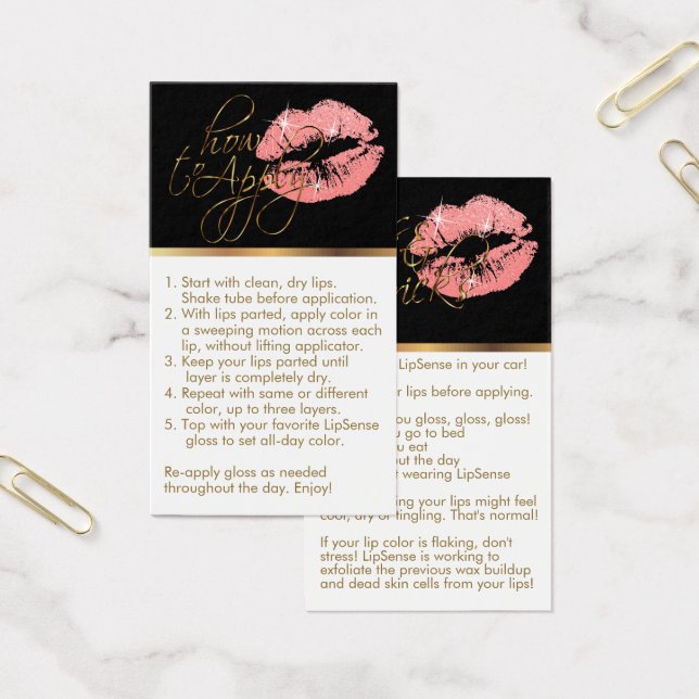 Cartes De Visite Comment appliquer & conseils - Parties scintillant (Bureau)