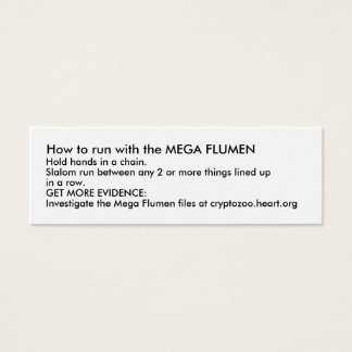 Cartes De Visite Comment fonctionner avec le MEGA FLUMEN