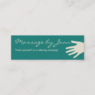 Cartes de visite compactes pour massage