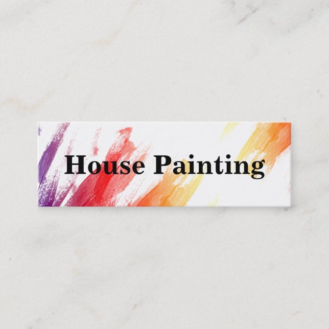 Cartes de visite compactes pour peintre (Devant)