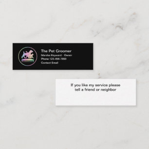 Cartes de visite compactes pour service de toilett