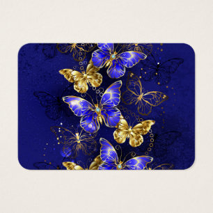 Cartes De Visite Composition avec papillons de saphir