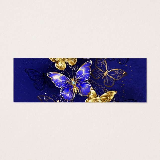 Cartes De Visite Composition avec papillons de saphir (Devant)