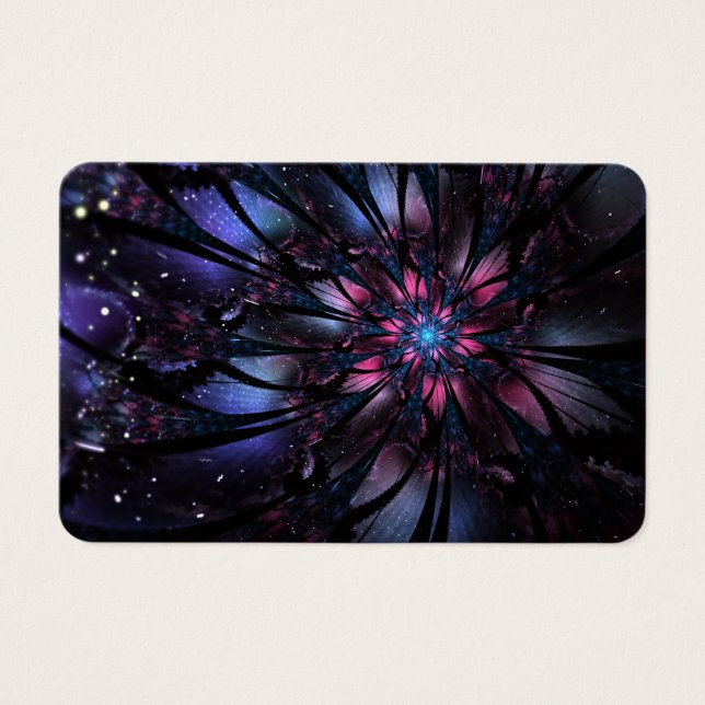 Cartes De Visite Conception Abstraite des fleurs fractales. (Devant)