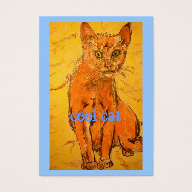 Cartes De Visite Conception de chat cool (Devant)