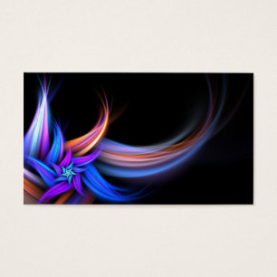 Cartes De Visite Conception de plumes de fractale
