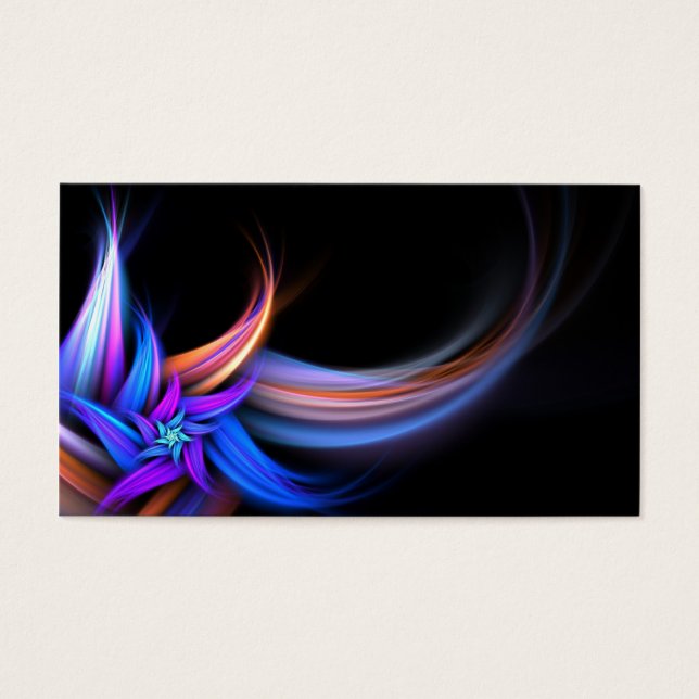 Cartes De Visite Conception des plumes fractales (Devant)