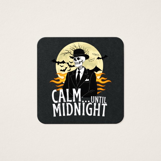 Cartes De Visite Conception drôle d'Halloween  (Devant)