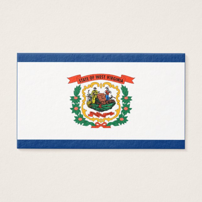 Cartes De Visite Conception du drapeau de l'État de Virginie-Occide (Devant)