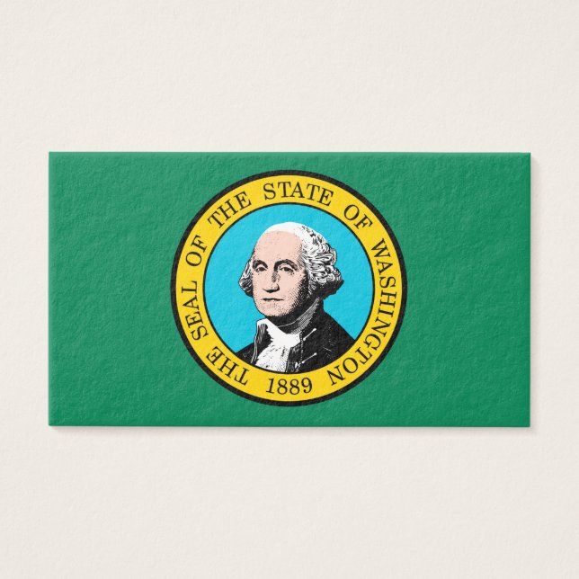 Cartes De Visite Conception du drapeau de l'État de Washington (Devant)