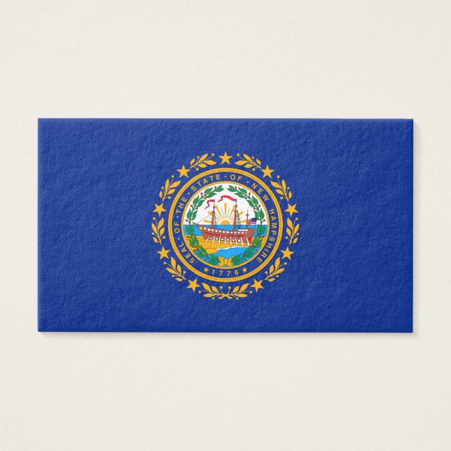 Cartes De Visite Conception du drapeau d'état du New Hampshire (Devant)