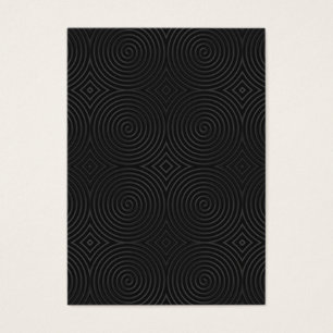 Cartes De Visite Conception élégante et noire de spirales