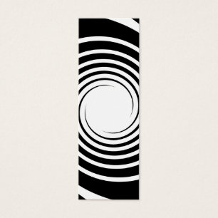 Cartes De Visite Conception en spirale noire et blanche