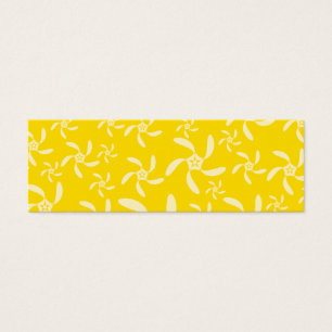 Cartes De Visite Conception florale d'été. Jaune ensoleillé