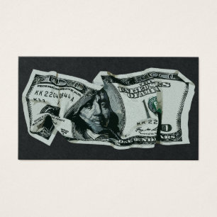 Cartes De Visite Conception moderne d'un billet de 100 $ froissé