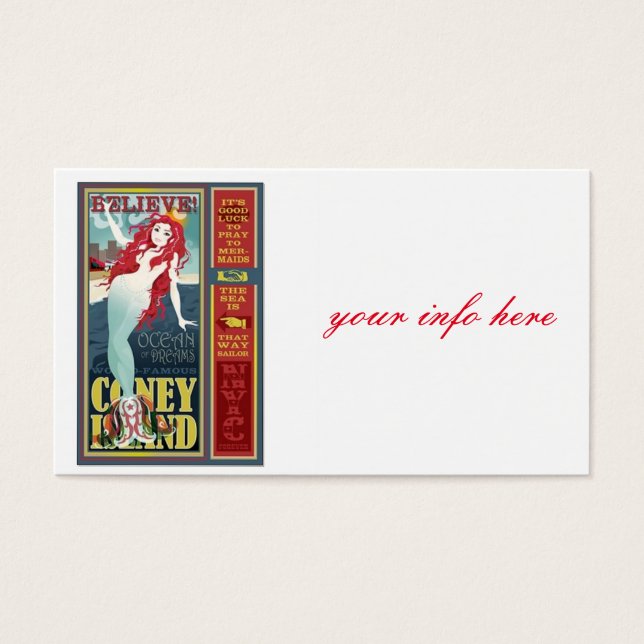 Cartes De Visite coney island mermaid (Devant)