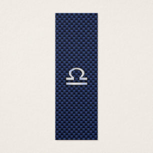 Cartes De Visite Connexion Libra Zodiac Navy Blue Carbon Fiber