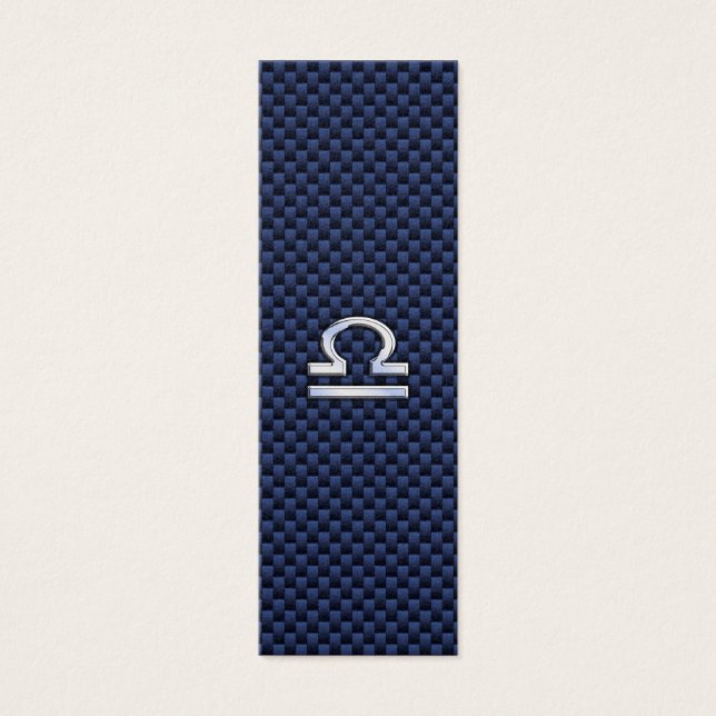 Cartes De Visite Connexion Libra Zodiac Navy Blue Carbon Fiber (Devant)